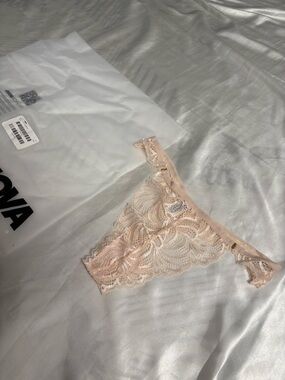 Fashion Nova Lace Bikini Panty in Light Pink